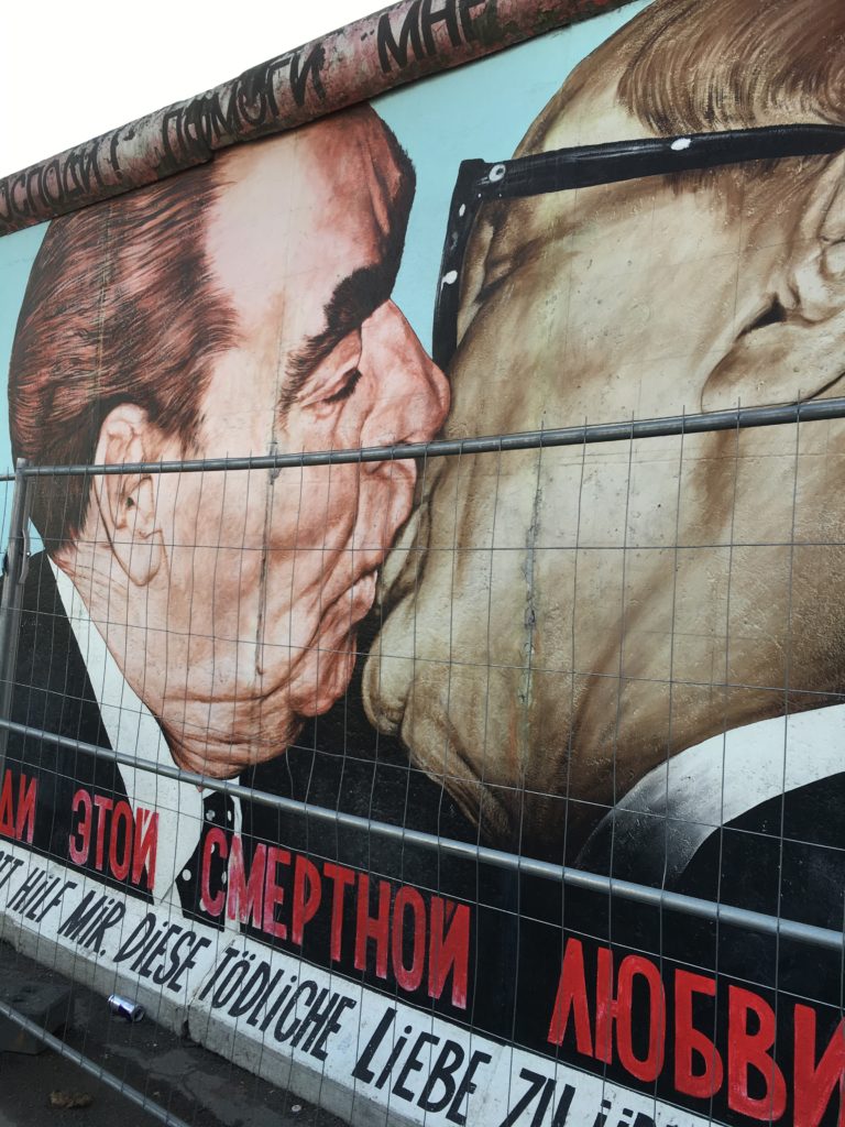The most famous mural at the East Side Gallery/Berlin Wall