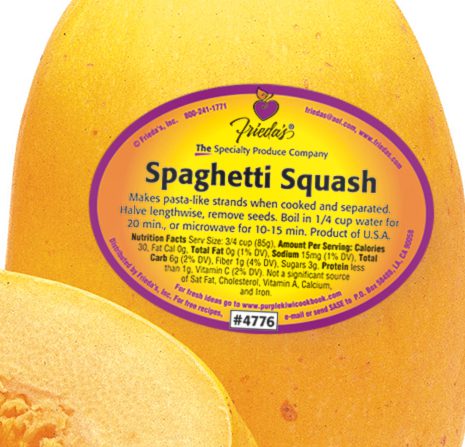 Spaghetti Squash Low Carb Pasta Frieda S Inc The Specialty Produce Company