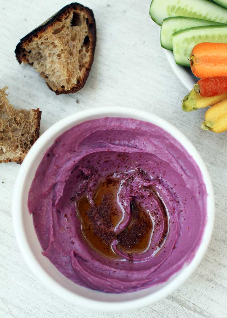 Spiced Stokes Purple® Sweet Potato Hummus Frieda S Llc The Branded Produce Company