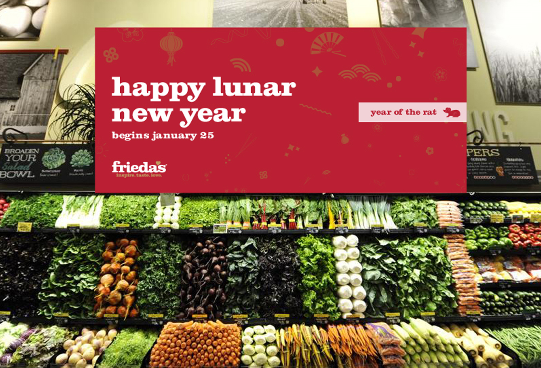 Frieda's offers wonton and eggroll wrappers for Lunar New Year